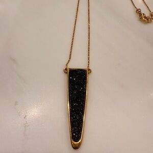 Marcia Moran Black Triangular Druzy Necklace